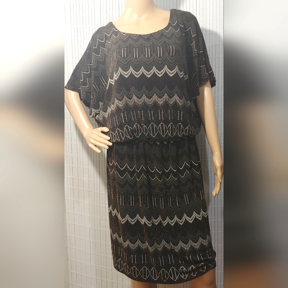 SLNY Metallic Dress for Women Size 14W Cocktail Party (B#9) - Picture 1 of 11